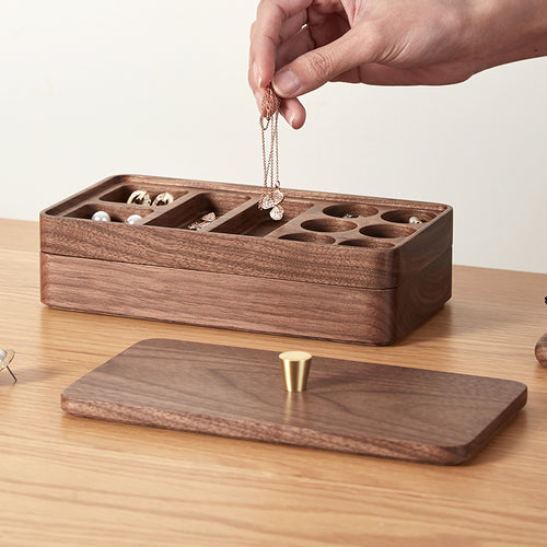 Coffret à Bijoux Héritage – Noyer Massif Intégral