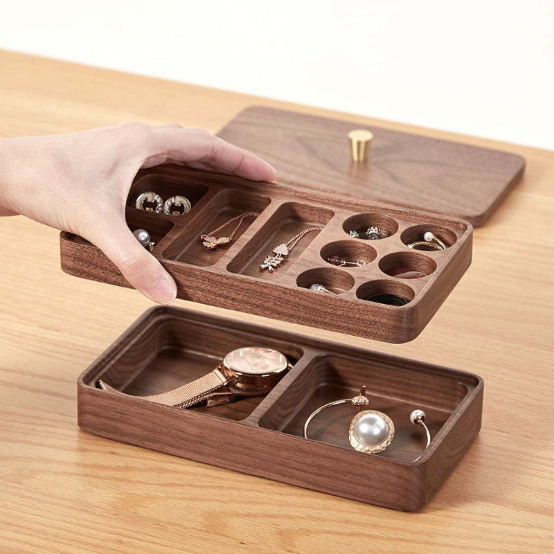 Coffret à Bijoux Héritage – Noyer Massif Intégral