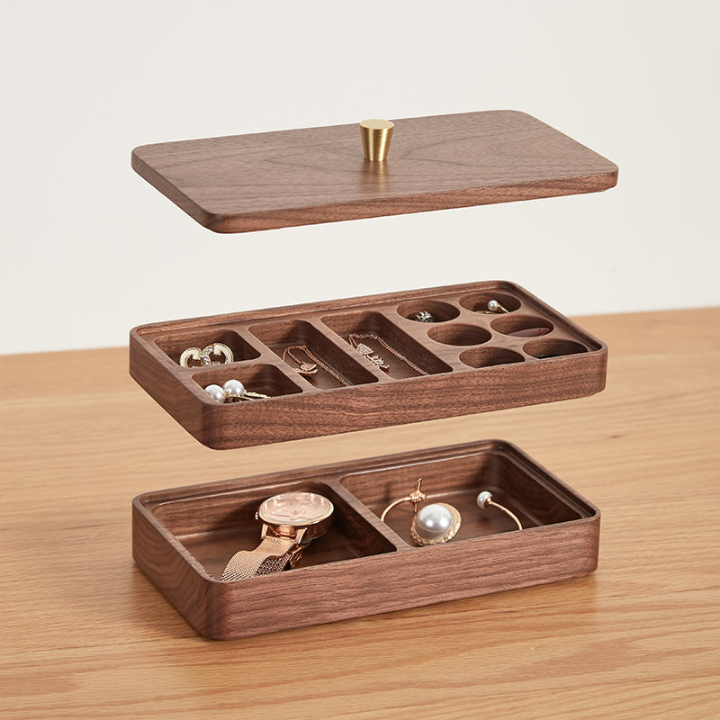Coffret à Bijoux Héritage – Noyer Massif Intégral