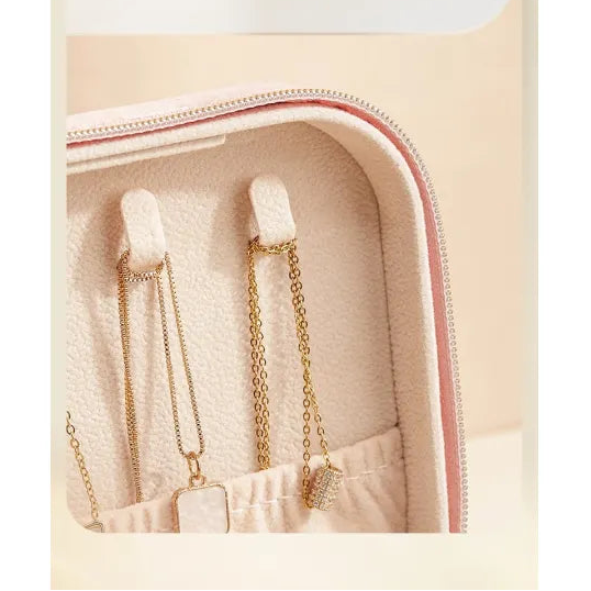 Ecrin à bijoux Flanelle - Rose poudré
