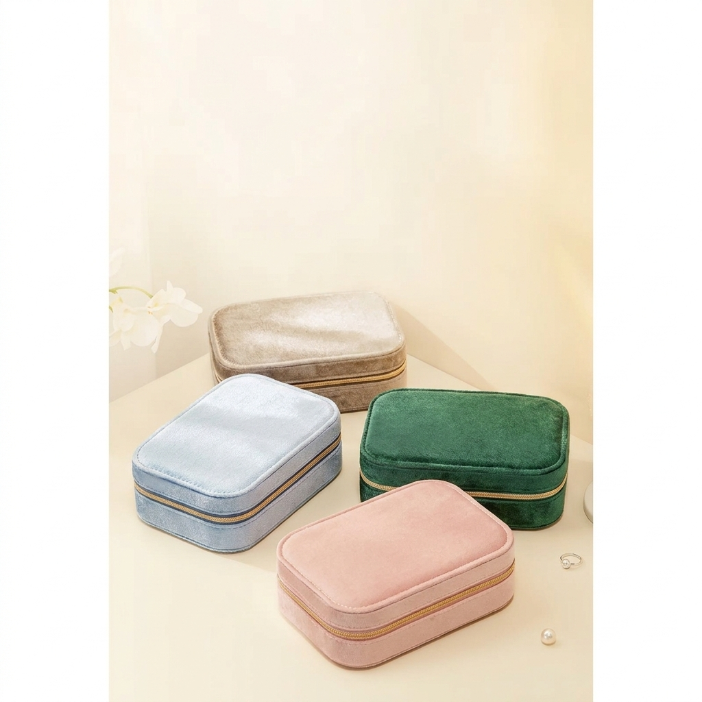 Ecrin à bijoux Flanelle - Rose poudré