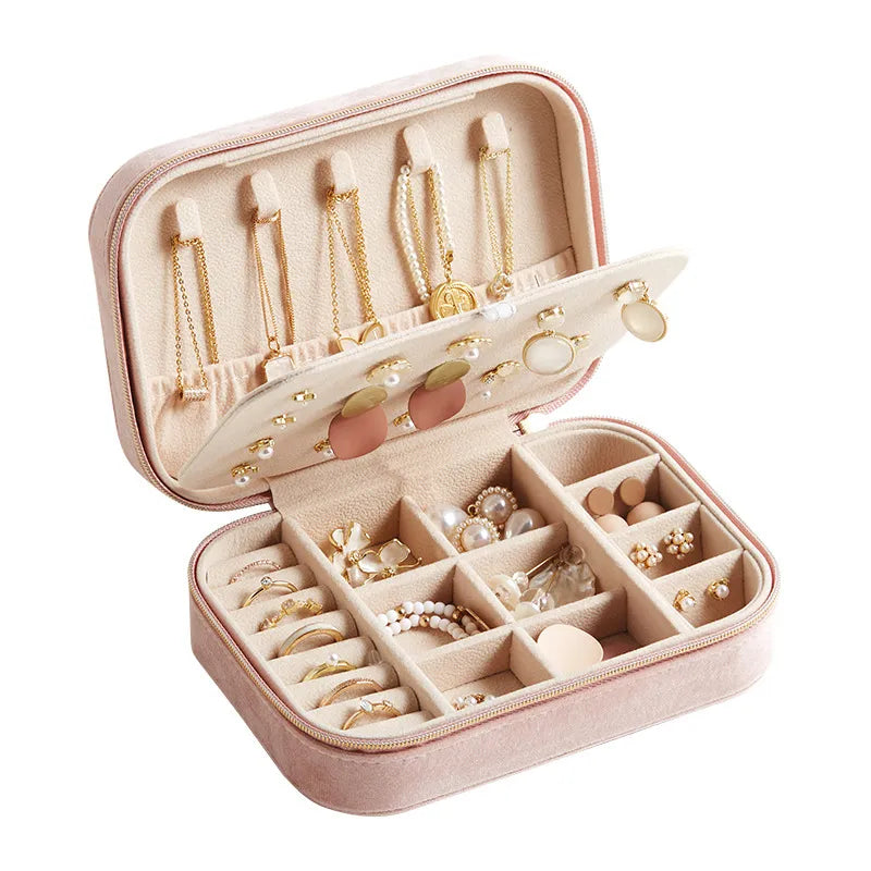 Ecrin à bijoux Flanelle - Rose poudré